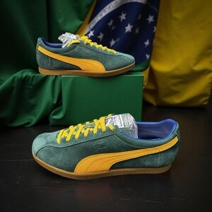 Puma Select Brazil Dark Myrtle Tangerine Suede Sneakers Size 11 Brand New In Box